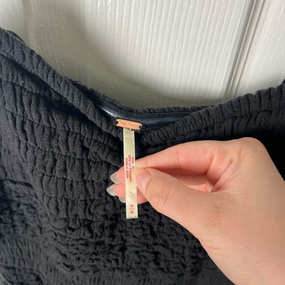 Free People Sparkling Drop-Waist Moment Midi Black M - Picture 7 of 7